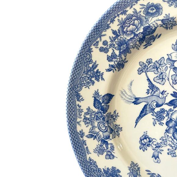 Royal Stafford Asiatic Pheasant 11in Dinner Plates Blue & White Set of 4 NEW - Picture 10 of 10